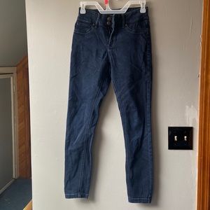 High waited dark wash jeans